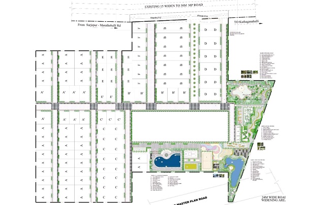 Master plan layout of Adore Happy Homes Sector 86 Faridabad
